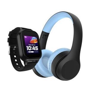 PlayZoom -  Kids' Smart Watch and Bluetooth Headphone Black/Blue